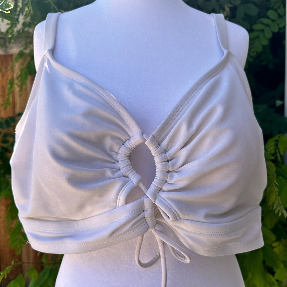White 2XL Bikini Top